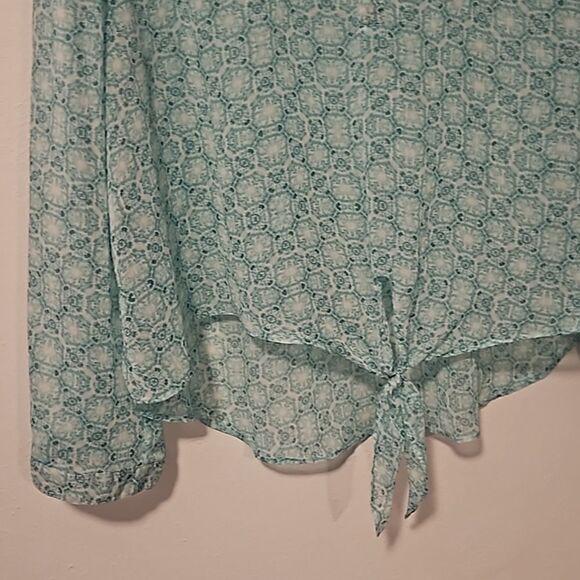 CHICO'S SHEER BLOUSE 4 - Picture 4 of 6